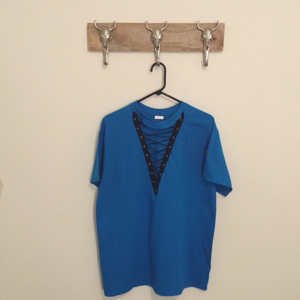 💙Custom Made Lace Up Tee